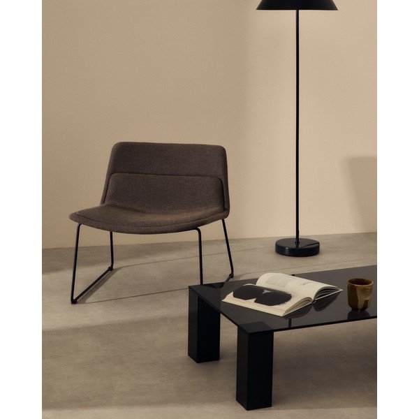 Brūns atpūtas krēsls Zahara – Kave Home-image-1