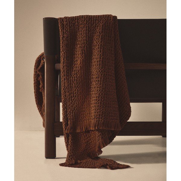 Brūns pleds 130x170 cm Nulina – Kave Home-image-1