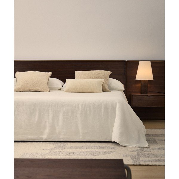 Ziloņkaula krāsas divguļamā/īpaši gara trīsdaļīga gultas veļa 240x260 cm Simmel – Kave Home-image-2