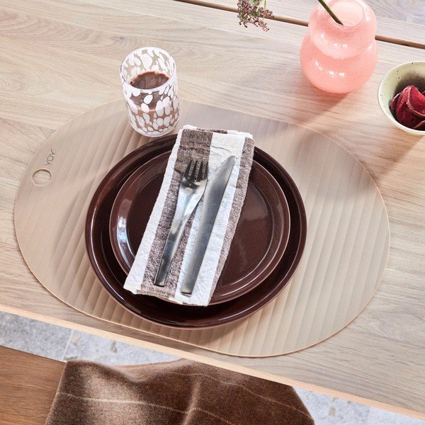 Terakotas oranži terakotas šķīvji (2 gab.) ø 22 cm Yuka – OYOY Living Design-image-1
