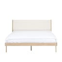 Ozola masīvkoka gulta ar baltu galvgali Gazzda Fawn, 180 x 200 cm