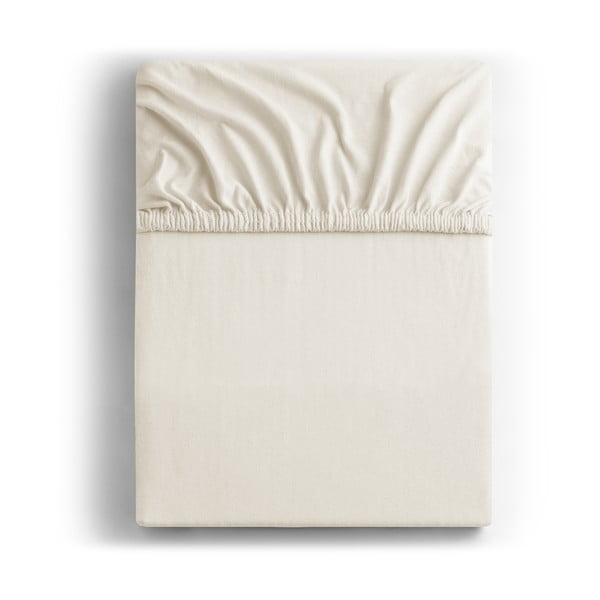 Krēmkrāsas un baltā DecoKing Amber Collection gultas pārklājs, 80-90 x 200 cm