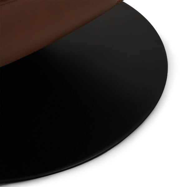 Tumši brūns ādas kāju soliņš Miami – Furnhouse-image-1