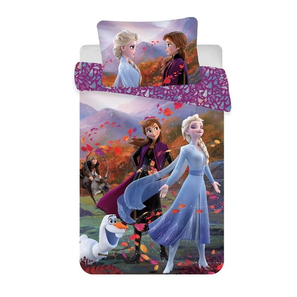 Kokvilnas bērnu gultas veļa 100x135 cm Frozen "Wind" – Jerry Fabrics