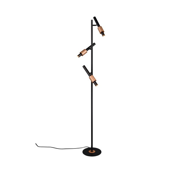 Melna/bronzas krāsas LED stāvlampa (augstums 150 cm) Ikaris – Trio Select-image-3