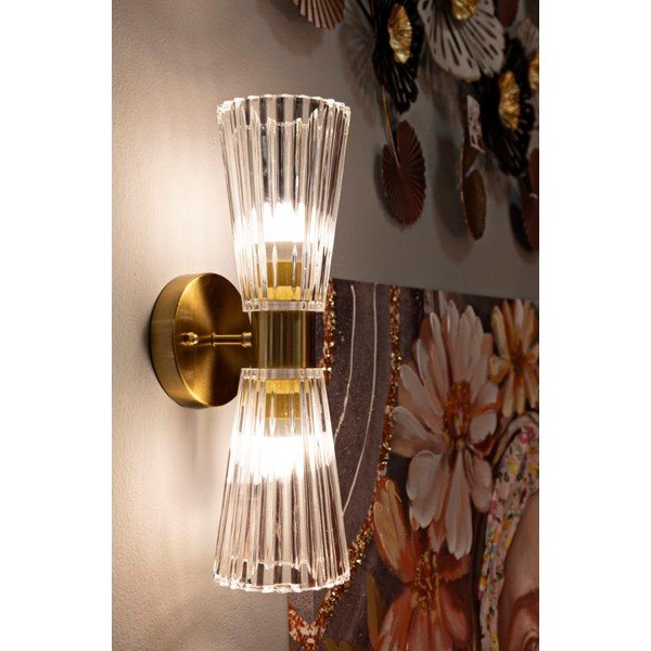 Zelta krāsas stikla sienas lampa Prague – Mauro Ferretti-image-1