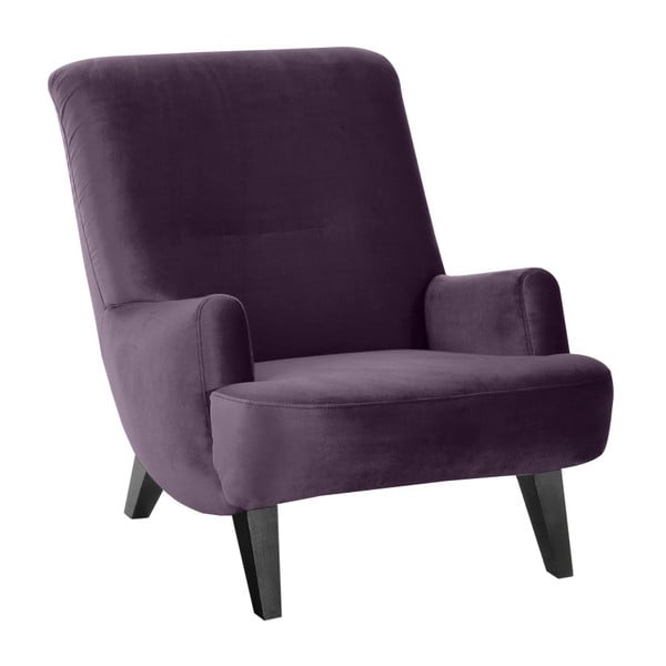 Violets krēsls ar melnām kājām Max Winzer Brandford Suede