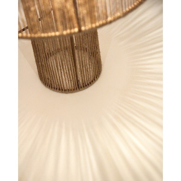Dabīga toņa galda lampa ar džutas abažūru (augstums 54 cm) Pontos – Kave Home-image-2