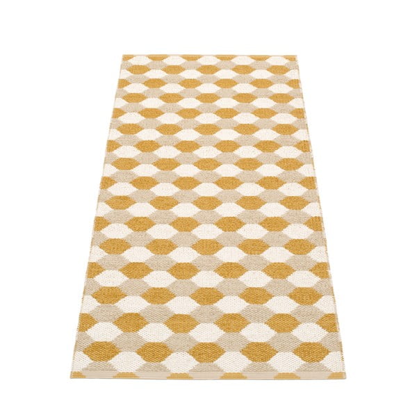 Okera dzeltens iekštelpu un āra celiņa paklājs 70x160 cm Dana Ochre – Pappelina