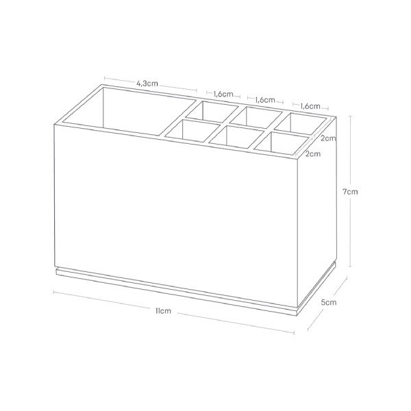 Melns plastmasas zobu birstes statīvs Mist – YAMAZAKI-image-2
