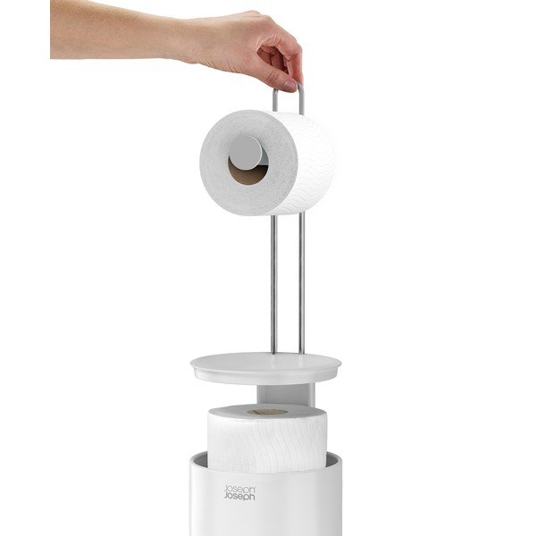 Balts plastmasas tualetes papīra turētājs EasyStore – Joseph Joseph-image-4