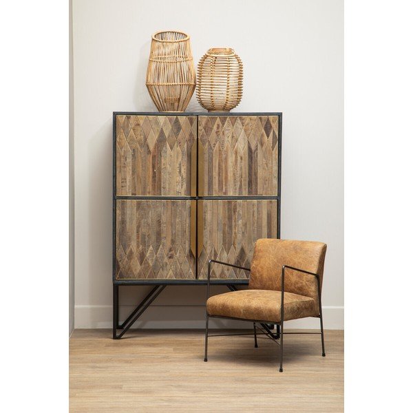 Brūns ādas atpūtas krēsls Hoxton – Premier Housewares-image-3