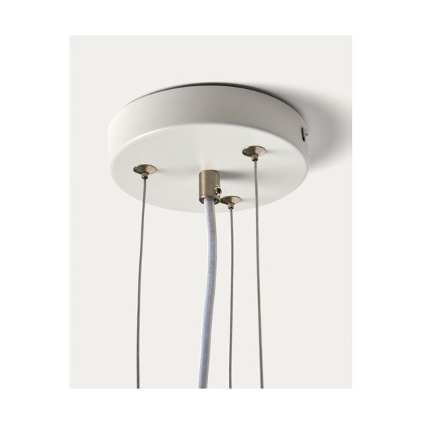 Balta piekaramā lampa ar stikla abažūru ø 40 cm Ardali – Kave Home-image-4