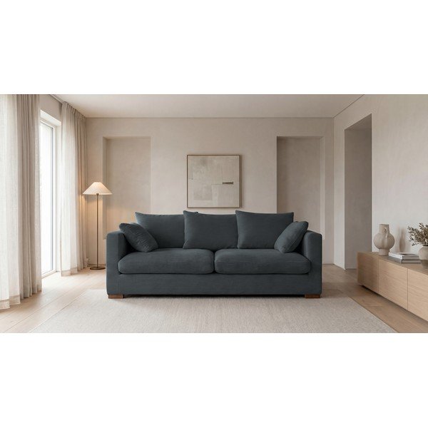 Pelēks velveta dīvāns 220 cm Comfy – Scandic-image-4