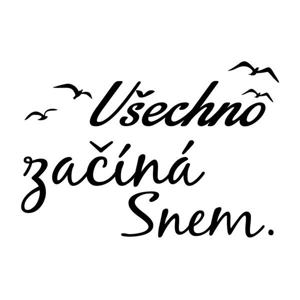 Sienas uzlīme ar citātu Ambiance Everything begins with a dream-image-2