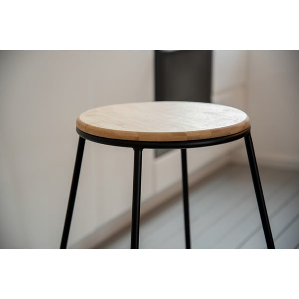 Melni/dabīga toņa bāra krēsli (2 gab.) (sēdekļa augstums 70 cm) Loft – Wenko-image-3