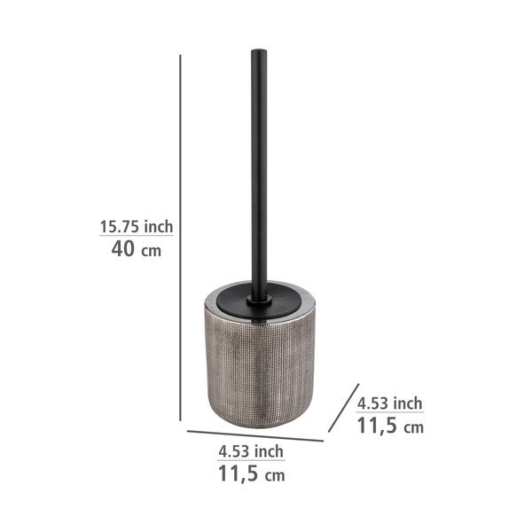 Sudraba krāsas keramikas tualetes birste Rivara – Wenko-image-2