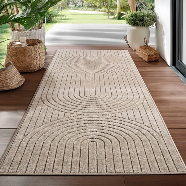 Bēšs iekštelpu un āra celiņa paklājs 80x250 cm Nova 1201 – Ayyildiz Carpets-image-1