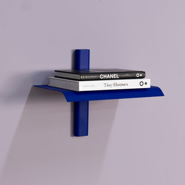 Zils metāla sienas plaukts 28 cm Hola – Spinder Design-image-1