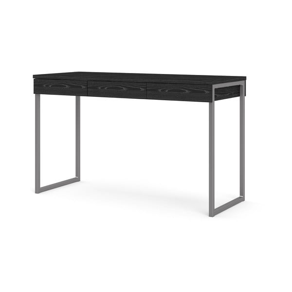 Melns rakstāmgalds Tvilum Function Plus, 126 x 52 cm-image-2