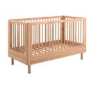 Dabīga toņa ozola masīvkoka bērnu gultiņa 70x140 cm Forrest – Vipack