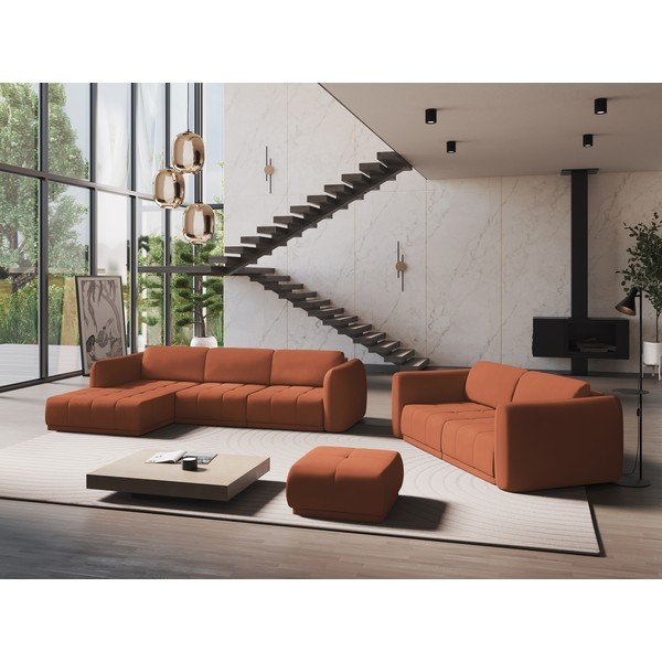 Oranžs stūra dīvāns (ar kreiso stūri) Hoku – Makamii-image-1