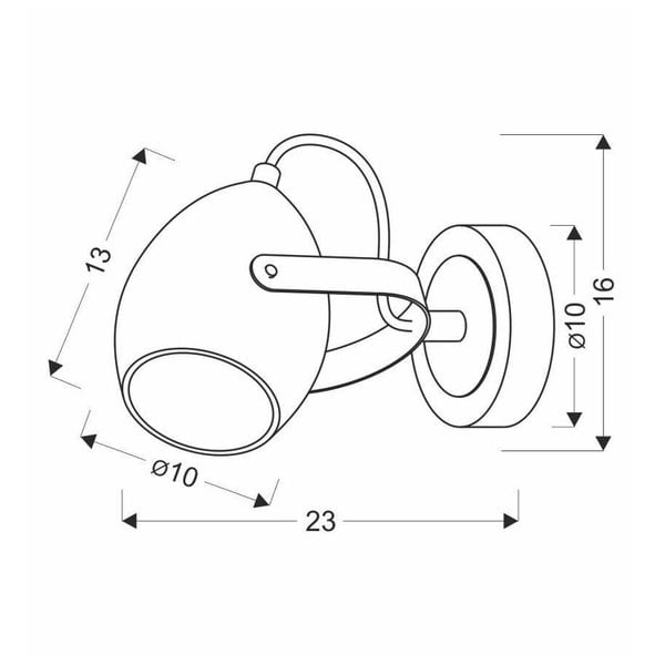 Melna metāla sienas lampa Anica – Candellux Lighting-image-2