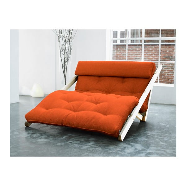 Karup Figo atpūtas krēsls, neapstrādāts/apelsīnu krāsā, 120 cm