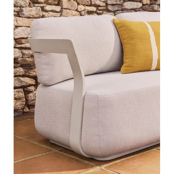 Bēšs polsterēts dārza dīvāns Tamaris – Kave Home-image-1
