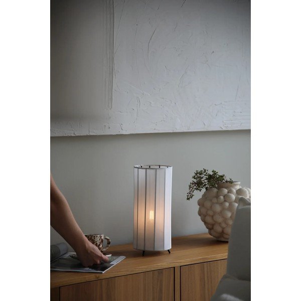 Melnbalta galda lampa ar auduma abažūru (augstums 31,5 cm) Hikari – Markslöjd-image-1