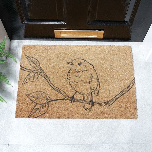 Kokosšķiedras kājslauķis 40x60 cm Pencil Robin – Artsy Doormats-image-2