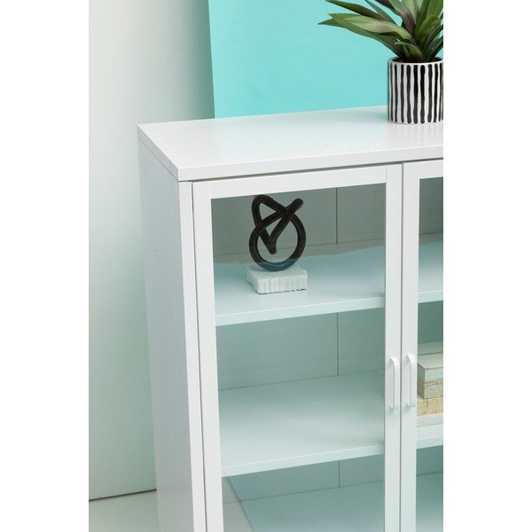 Balta tērauda vitrīna 80x102x40 cm Acier – Premier Housewares-image-2
