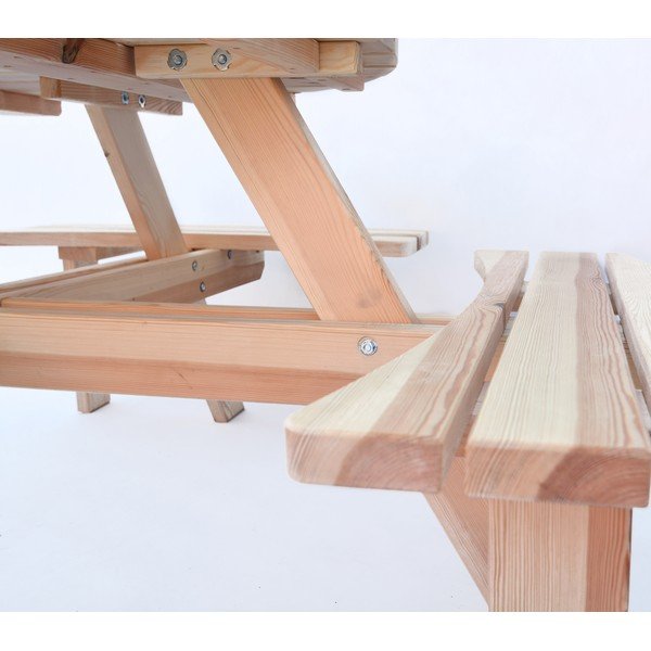 Dārza ēdamistabas komplekts no priedes koka 4 personām Piknik – Rojaplast-image-3