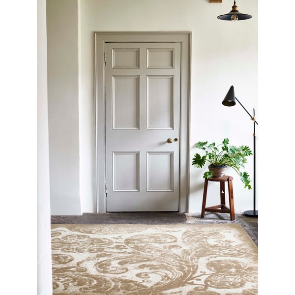 Bēšs vilnas paklājs 200x300 cm Damask – Agnella-image-1