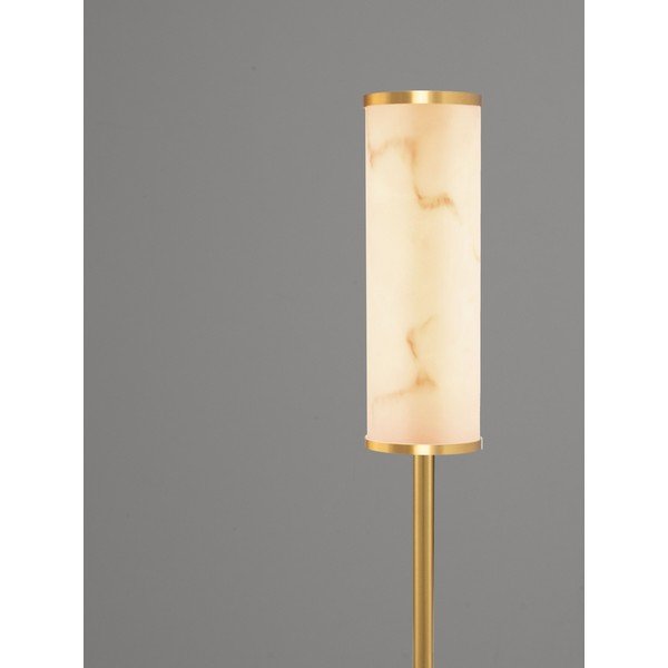 Balta/misiņa krāsas LED galda lampa ar marmora imitāciju (augstums 49 cm) Nolia – Nova Luce-image-1