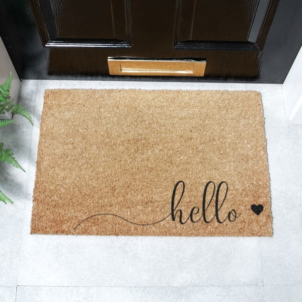 Kokosšķiedras kājslauķis 40x60 cm Hello Scribble – Artsy Doormats-image-2