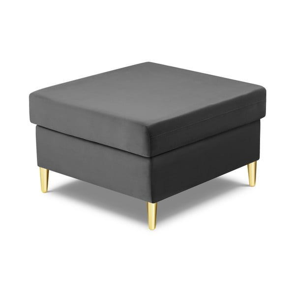 Gaiši pelēks samta kāju soliņš Kyoto – Cosmopolitan Design-image-2