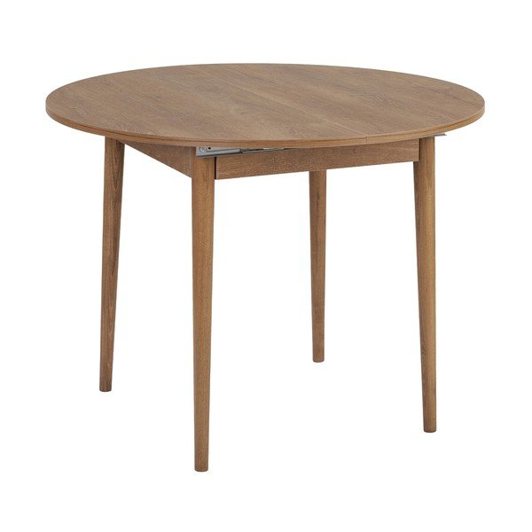 Apaļš izvelkams ēdamgalds ar papildu galda virsmu ar ozolkoka imitāciju ø 100 cm Viona – Kalune Design