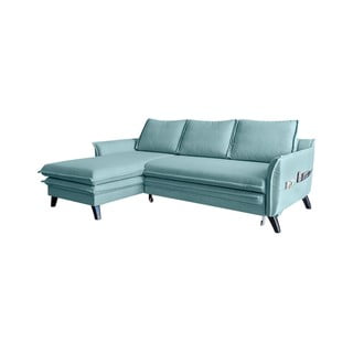 Gaiši zils izlaižams stūra dīvāns Miuform Charming Charlie, kreisais stūris