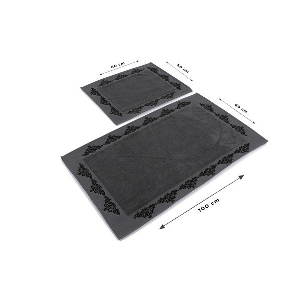 2 tumši pelēku vannas paklājiņu komplekts Hobby Sapphire-image-2