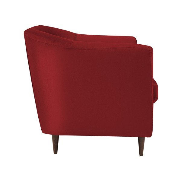Sarkans samta dīvāns Kooko Home Glam, 125 cm-image-3