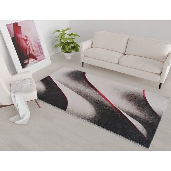 Balts/melns  mazgājams paklājs 230x160 cm – Vitaus-image-1