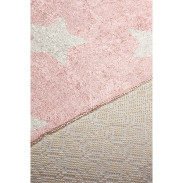 Rozā bērnu neslīdošs paklājs Conceptum Hypnose Stars, 100 x 160 cm-image-2