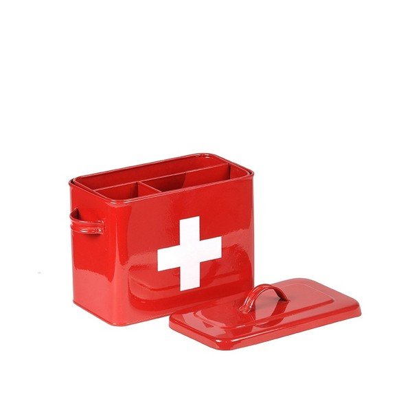 Sarkana skārda kaste LABEL51 Firt Aid-image-1