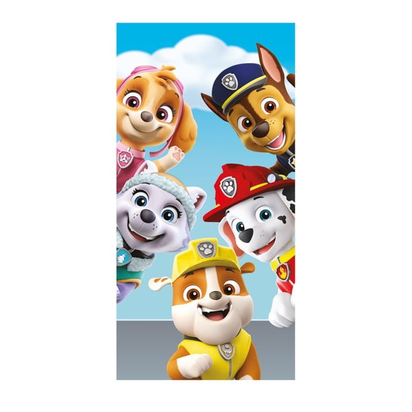 Kokvilnas bērnu dvielis 70x140 cm Paw Patrol – Jerry Fabrics