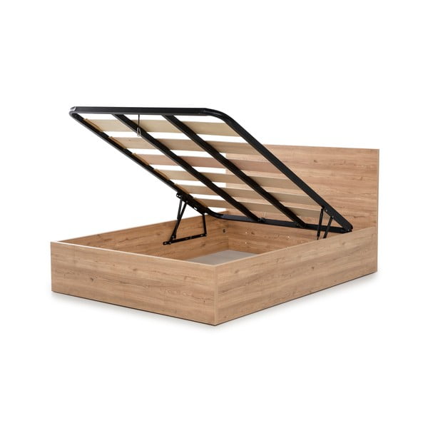 Divvietīga gulta ar uzglabāšanas vietu un režģi 160x200 cm Kronos – Marckeric-image-4