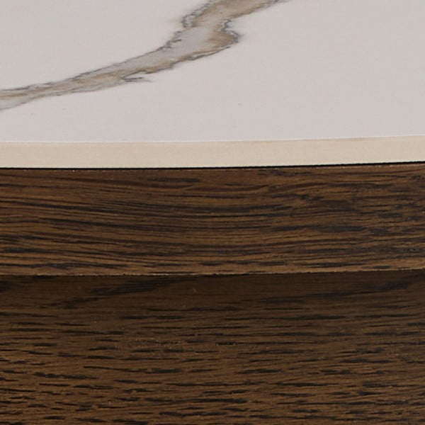 Bēšs/tumši brūns apaļš žurnālgaldiņš ar keramikas virsmu ø 90 cm Southampton – Actona-image-3