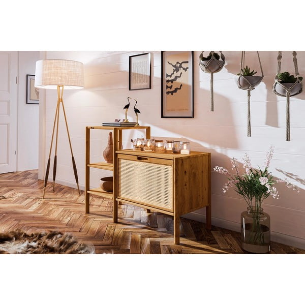 Dabīga toņa grāmatu plaukts no ozolkoka 115x86 cm Pola – The Beds-image-3