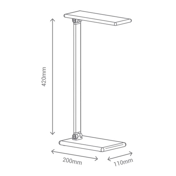 Pelēka galda lampa ar LED apgaismojumu SULION Hawking-image-3