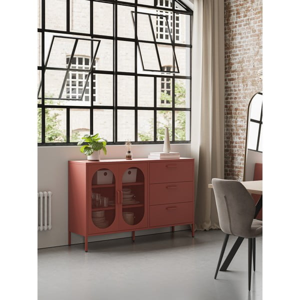 Ķieģeļu sarkana kumode 140x90 cm Diora – Marckeric-image-1